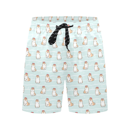 Shiba Inu Print Design LKS3011 Men's Swim Trunks Beach Shorts