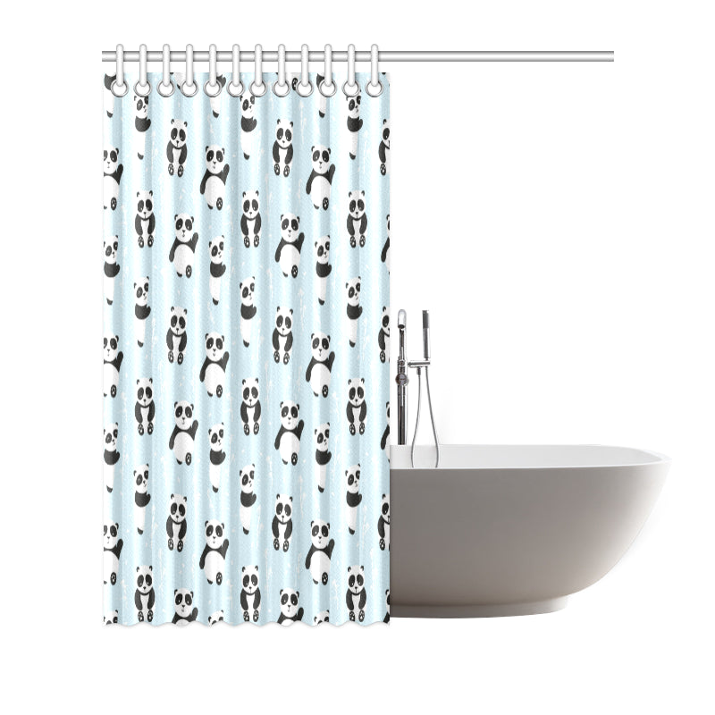 Panda Pattern Print Design A01 Shower Curtain