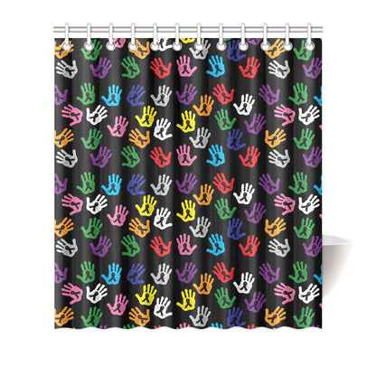 Cancer Awareness Pattern Print Design 04 Shower Curtain