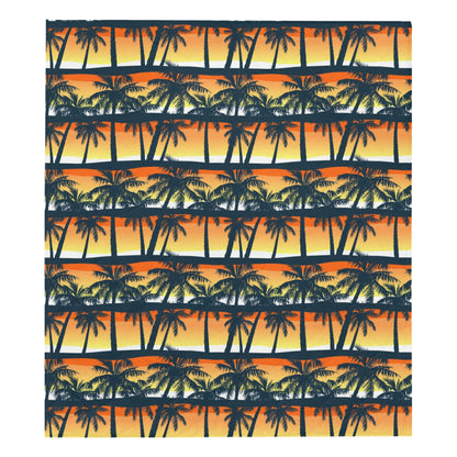 Palm Tree Pattern Print Design PT011 Premium Quilt