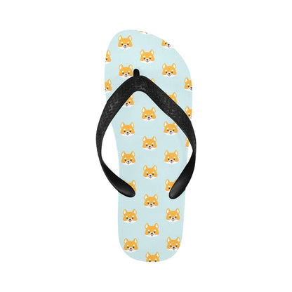 Shiba Inu Print Design LKS301 Flip Flops