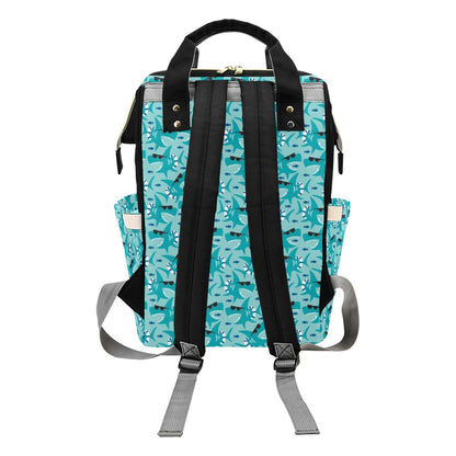 Shark Cute Print Design LKS302 Diaper Bag Backpack