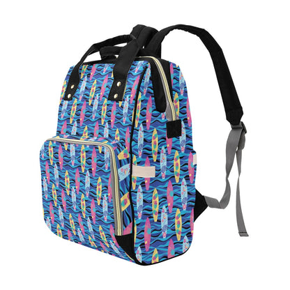 Surfboard Print Design LKS304 Diaper Bag Backpack