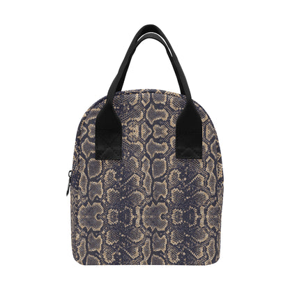Snake Skin Pattern Print Insulated Lunch Bag