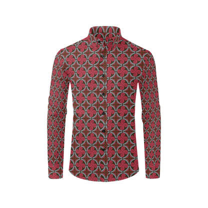Vikings Print Design LKS301 Men's Long Sleeve Dress Shirt