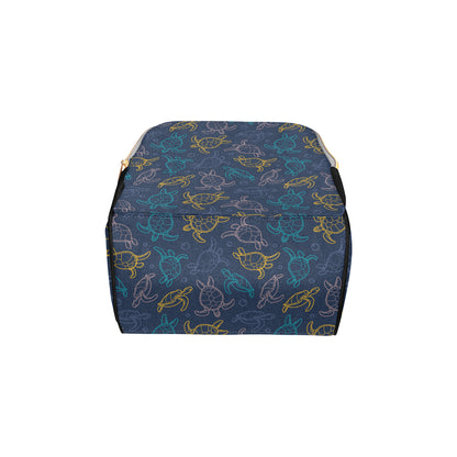 Sea Turtle Baby Print Diaper Bag Backpack