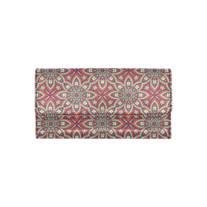 Bohemian Pattern Print Design 03 Women's Trifold Wallet