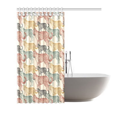 Jaguar Pattern Print Design 01 Shower Curtain