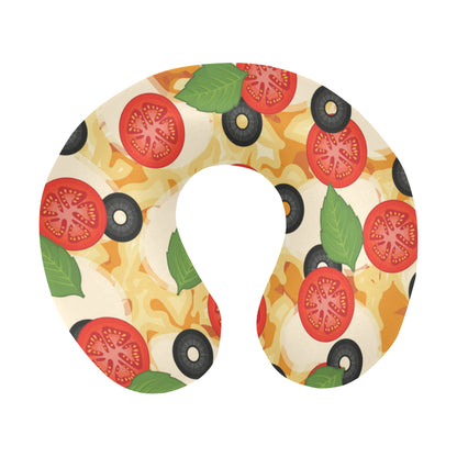 Pizza Pattern Print Design A05 U-Shaped Travel Neck Pillow