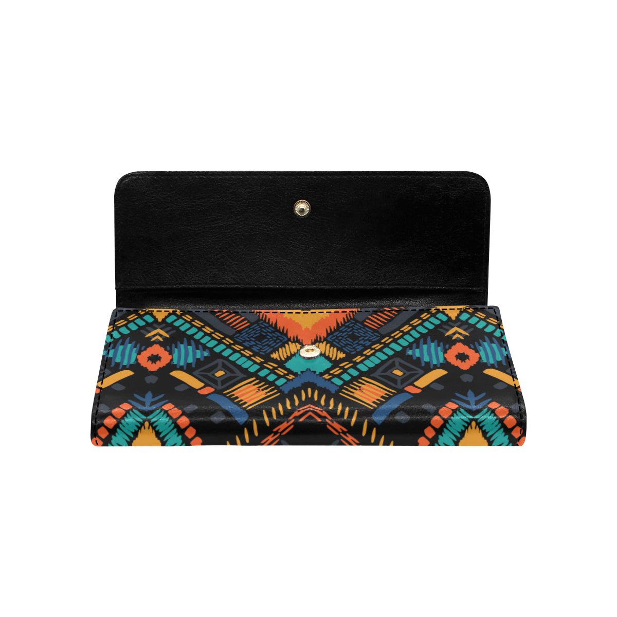 Kente Pattern Print Design 05 Women's Trifold Wallet
