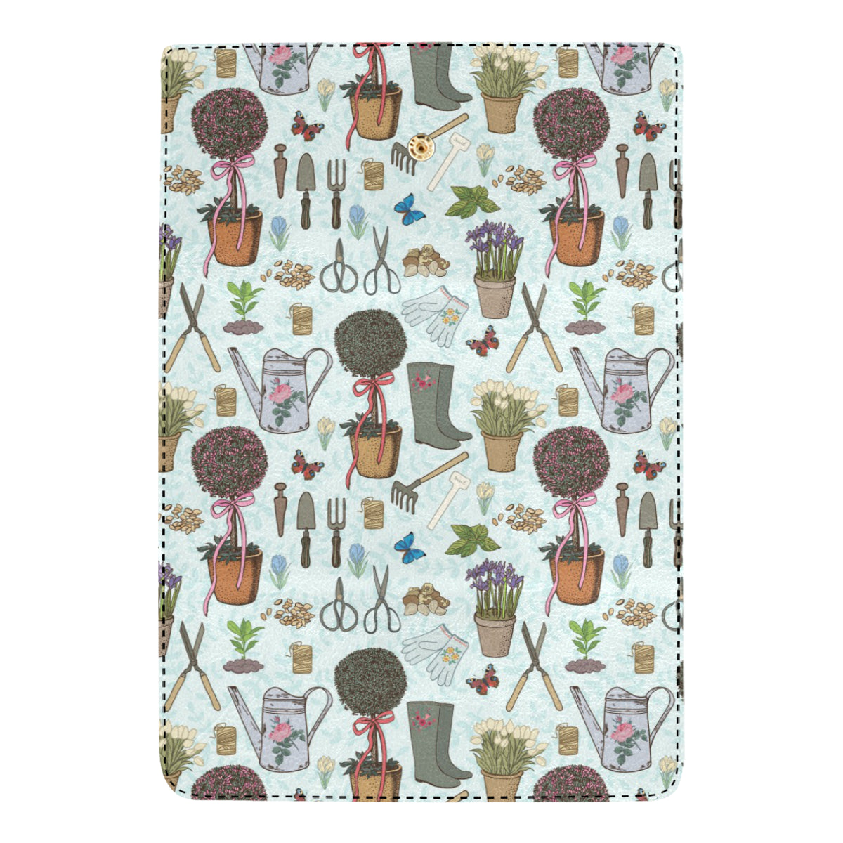 Gardening Pattern Print Design G01 Women's Trifold Wallet