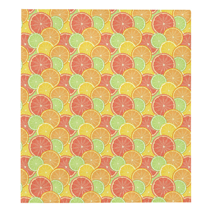 Grapefruit Pattern Print Design GF01 Premium Quilt