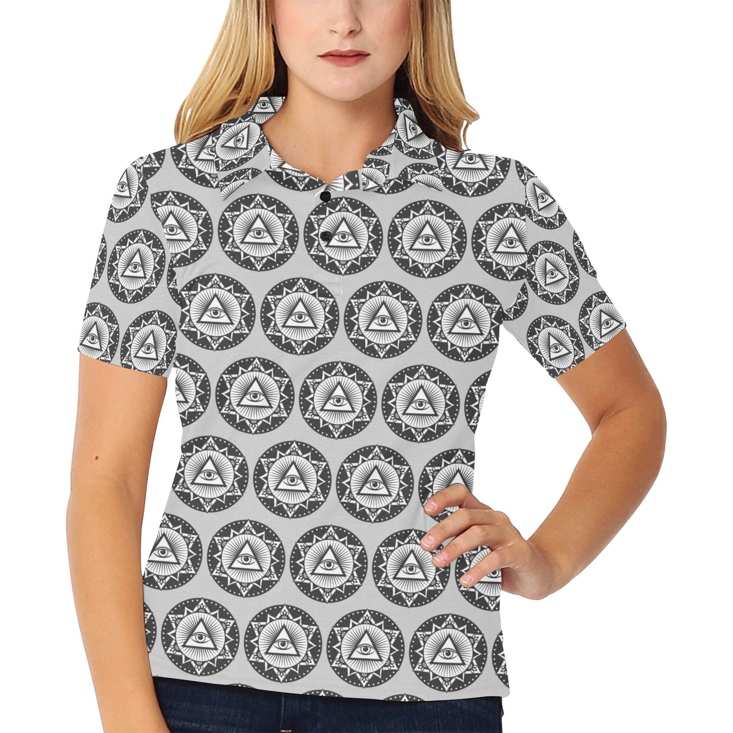 Third Eye Print Design LKS301 Women's Polo Shirt