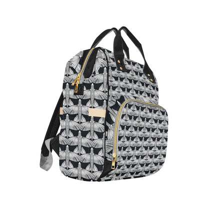 Flying Fish Pattern Print Design 03 Diaper Bag Backpack