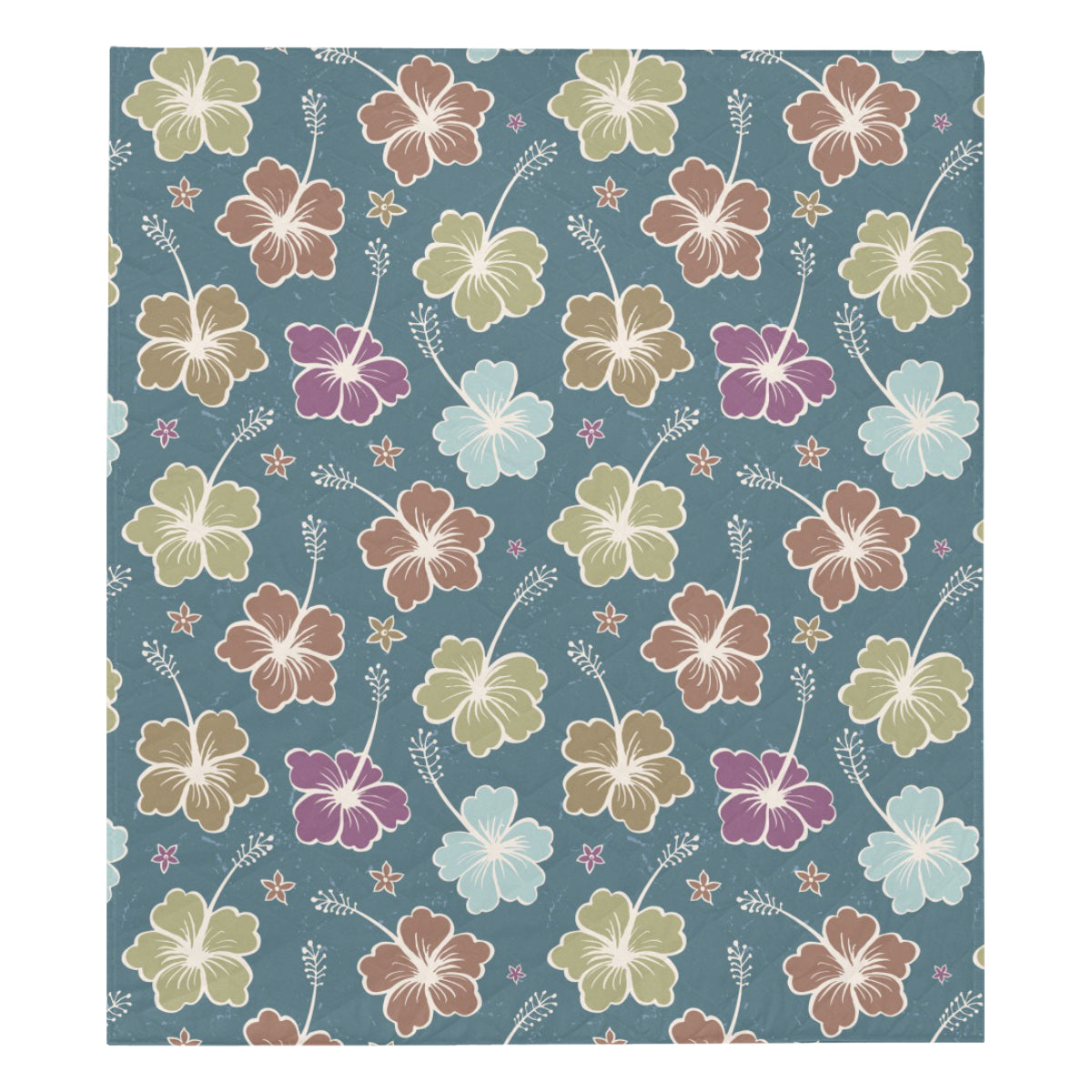 Hibiscus Pattern Print Design HB033 Premium Quilt