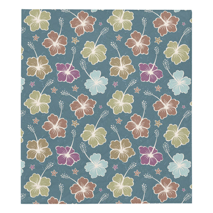 Hibiscus Pattern Print Design HB033 Premium Quilt