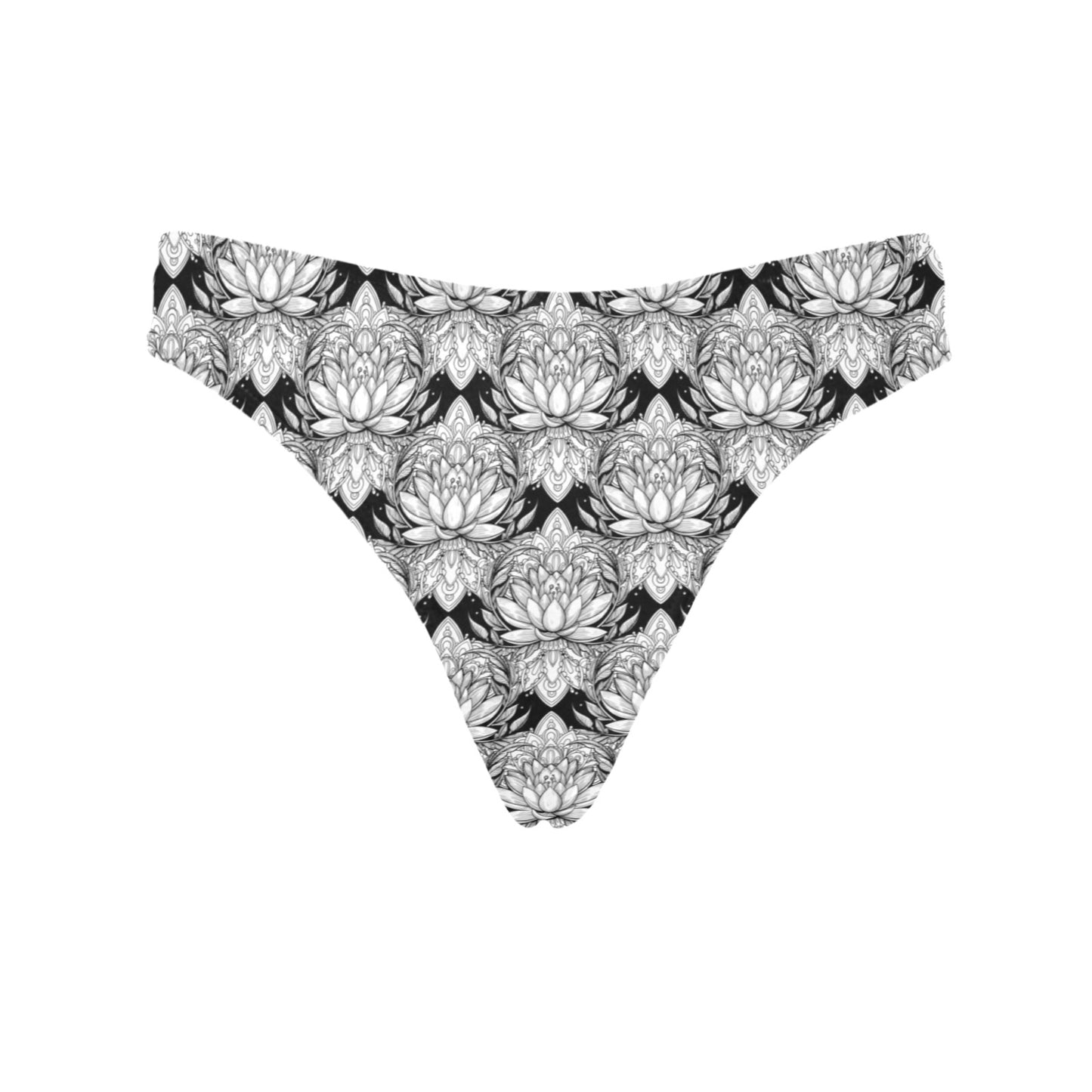 Lotus Mandala Print Pattern Women's Thongs
