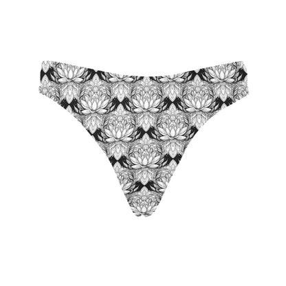 Lotus Mandala Print Pattern Women's Thongs