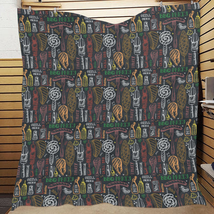 Barbecue Pattern Print Design 03 Premium Quilt