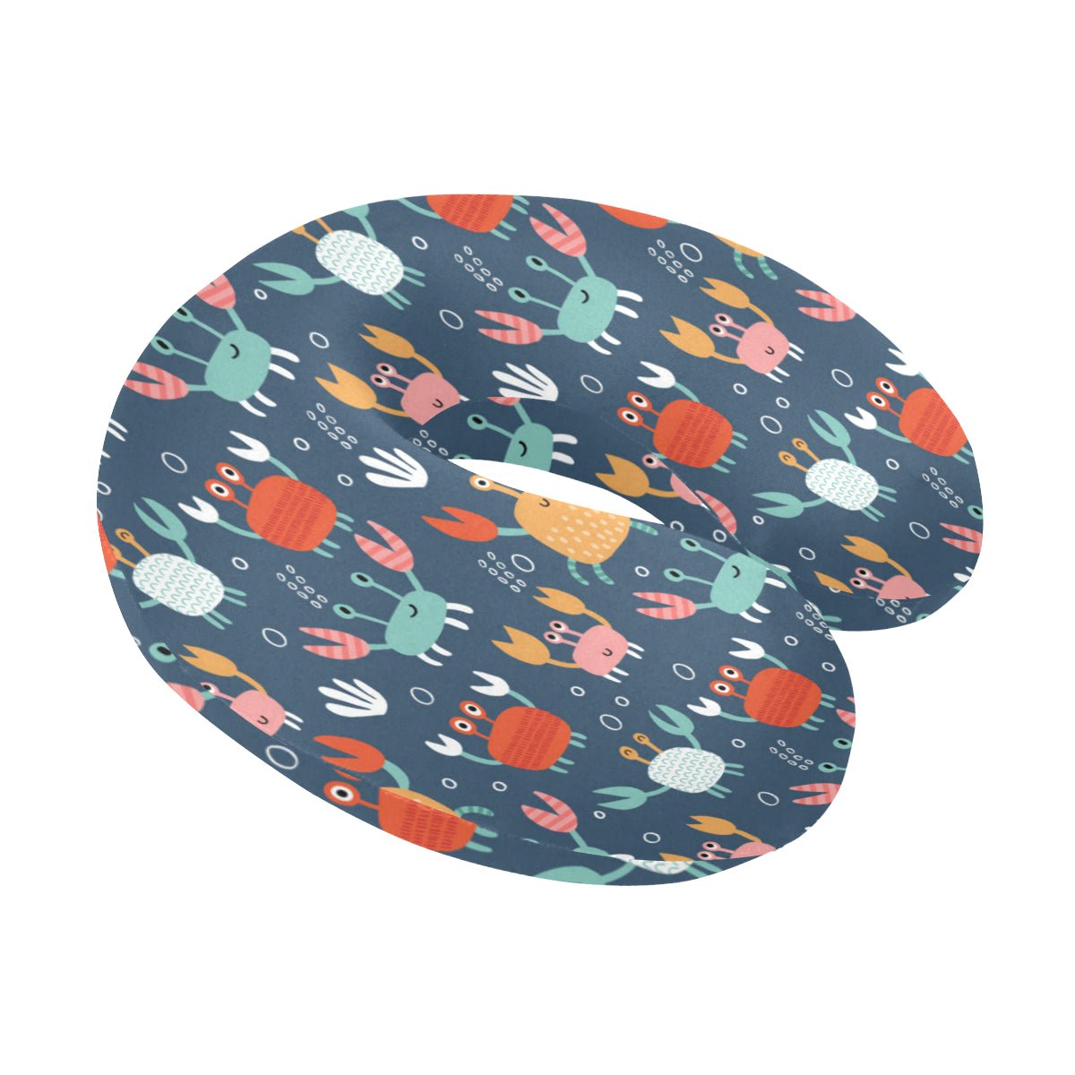 Crab Pattern Print Design 05 U-Shaped Travel Neck Pillow