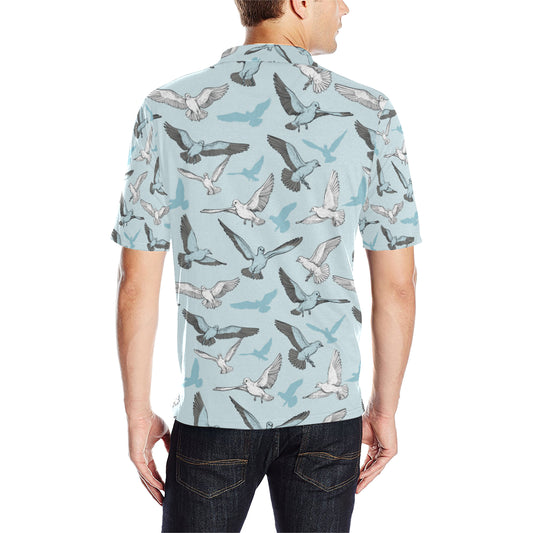 Pigeon Pattern Print Design 03 Men Polo Shirt