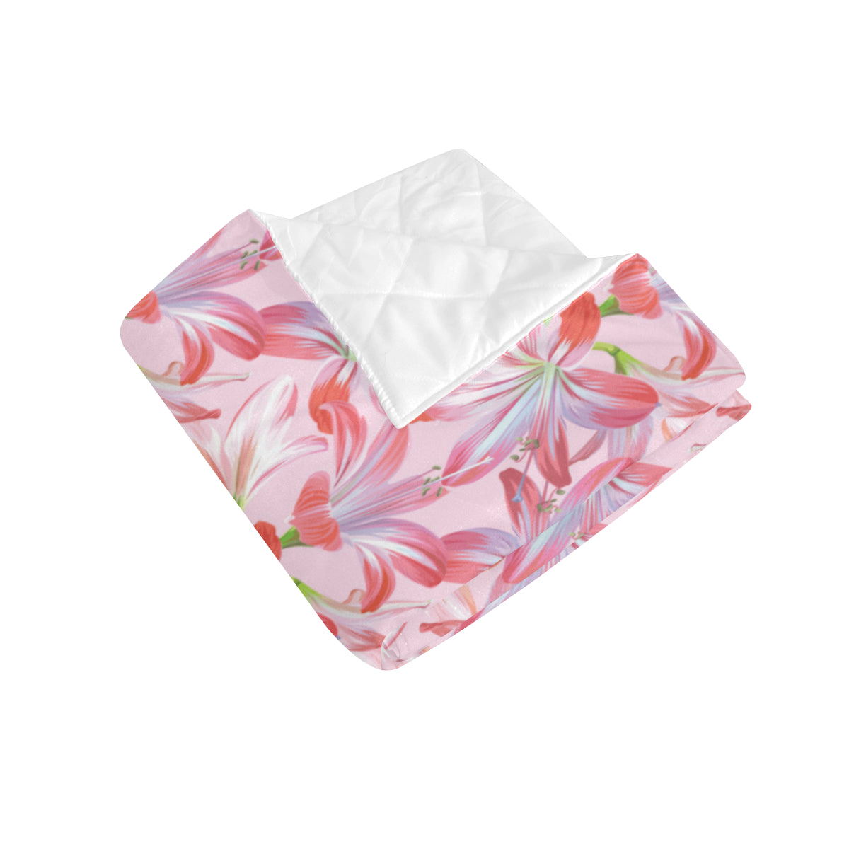 Amaryllis Pattern Print Design 02 Premium Quilt