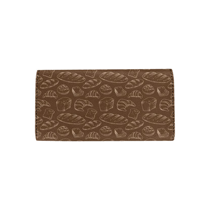 Bread Pattern Print Design 02 Women's Trifold Wallet
