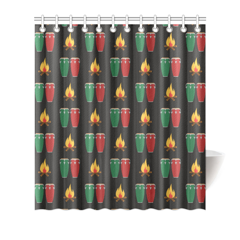 Conga Pattern Print Design 01 Shower Curtain
