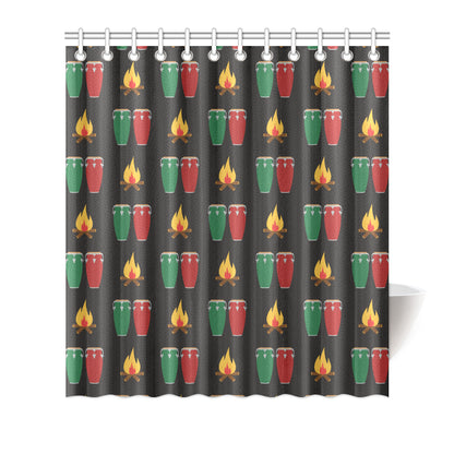 Conga Pattern Print Design 01 Shower Curtain