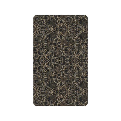 Lotus Gold Mandala Design Themed Rubber Doormat