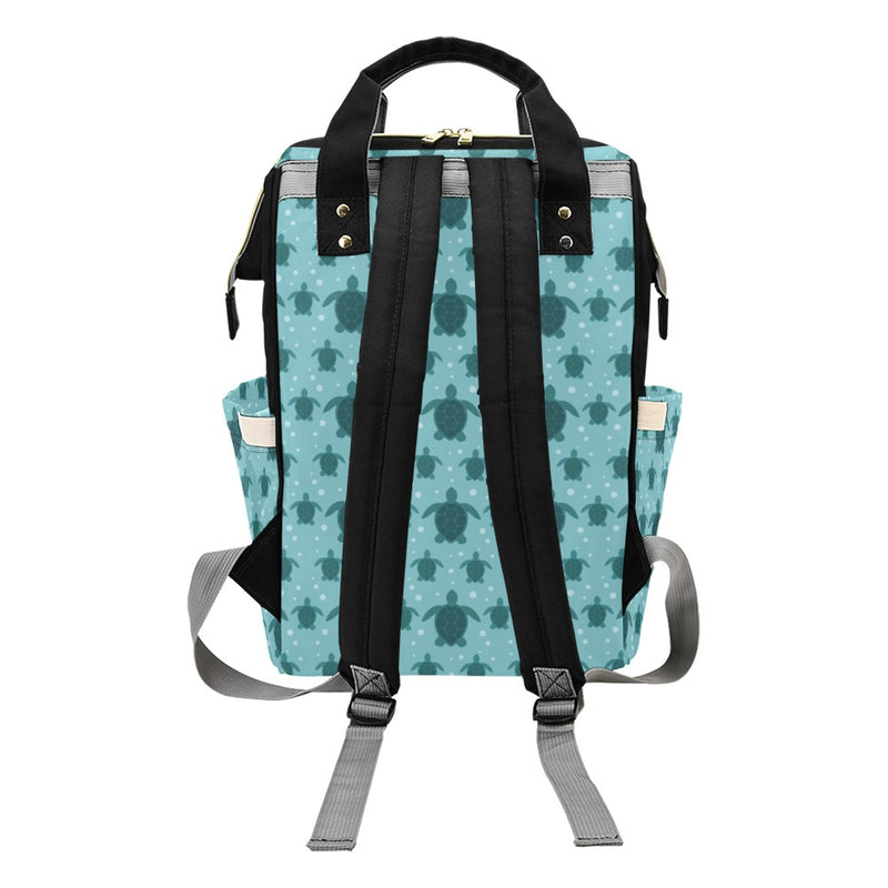 Sea Turtle Print Design LKS305 Diaper Bag Backpack