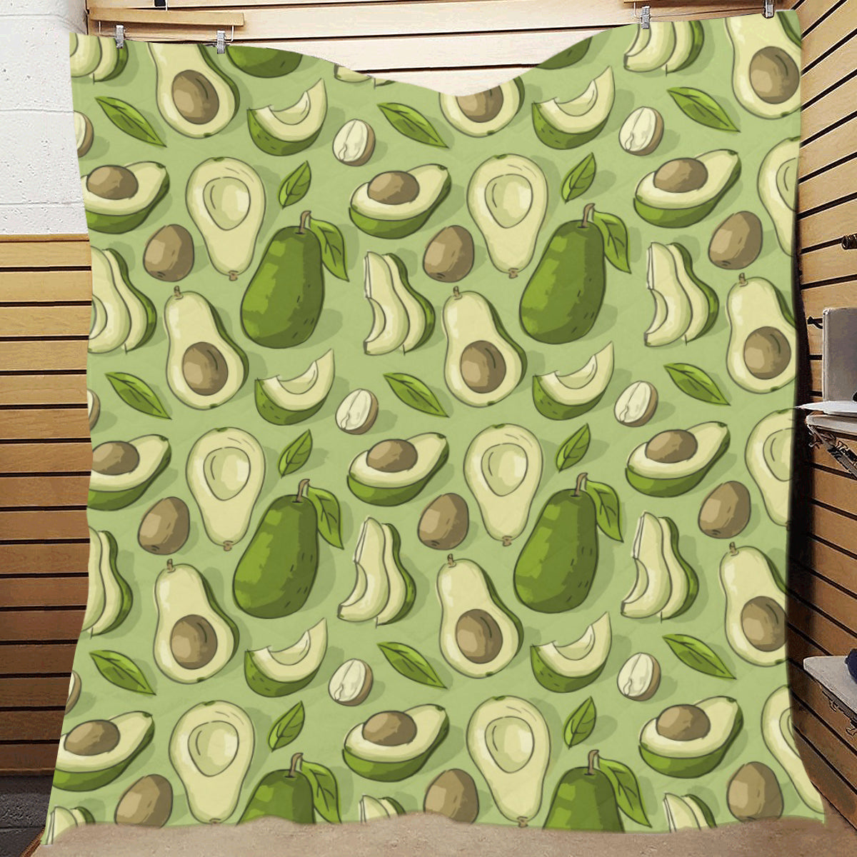 Avocado Pattern Print Design AC03 Premium Quilt