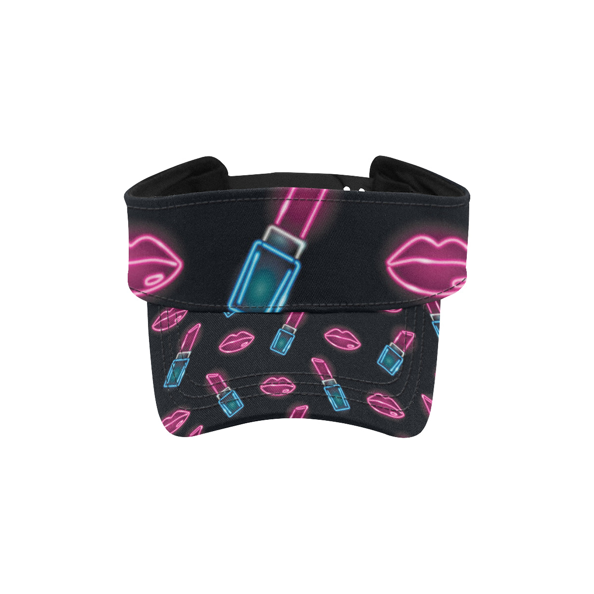 Lipstick Color Neon Pattern Print Design 03 Unisex Sun Visor
