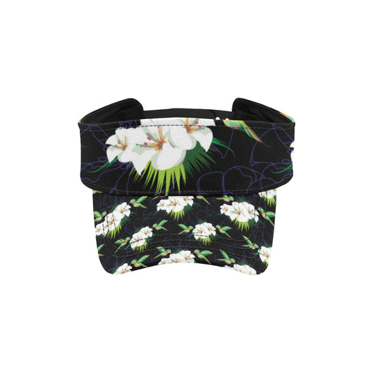 Hummingbird with Flower Pattern Print Design 03 Unisex Sun Visor