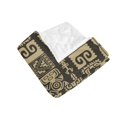 Mayan Pattern Print Design 03 Premium Quilt