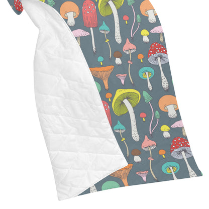 Mushroom Pattern Print Design A03 Premium Quilt
