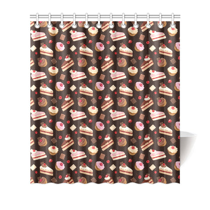 Cake Pattern Print Design 04 Shower Curtain