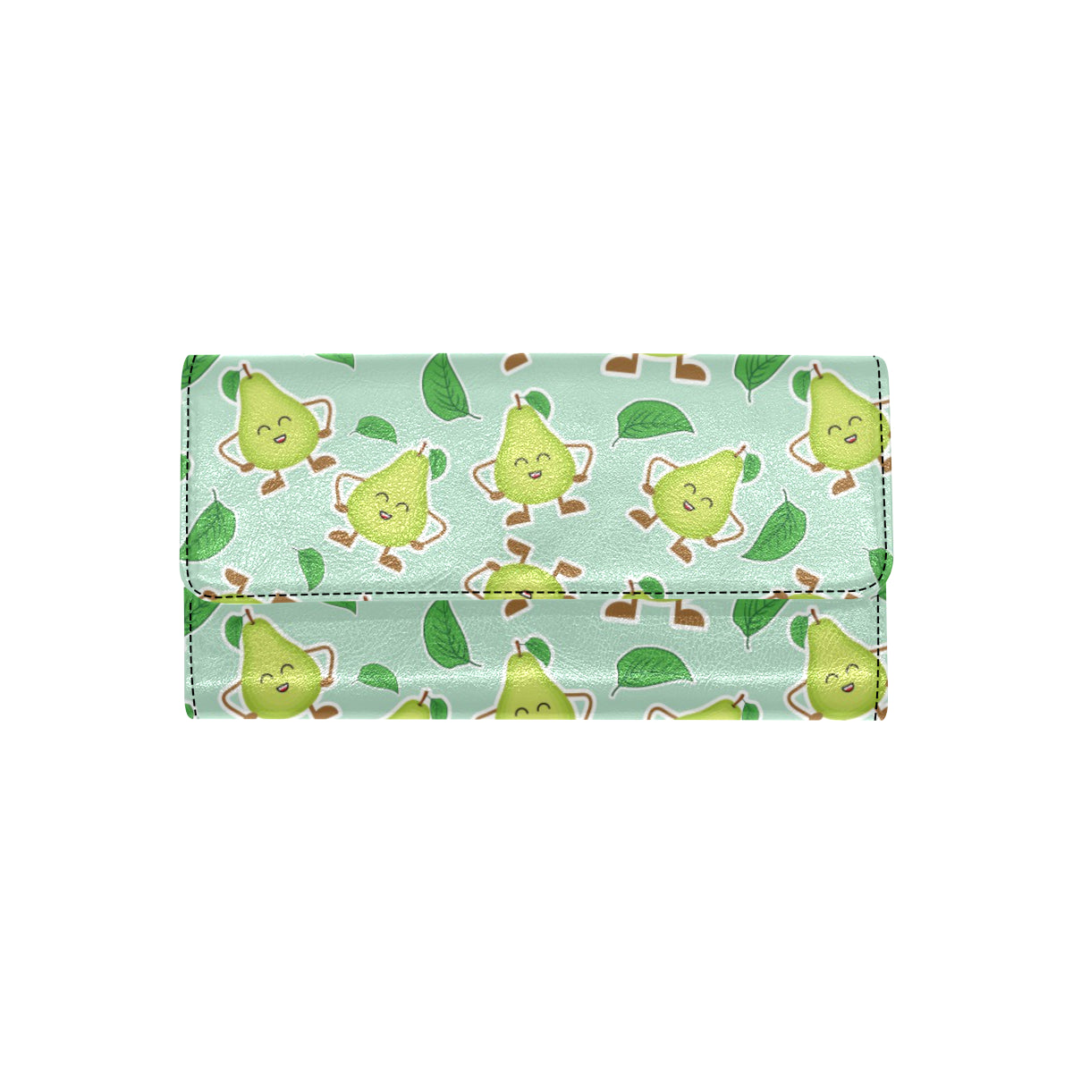 Avocado Pattern Print Design AC011 Women's Trifold Wallet