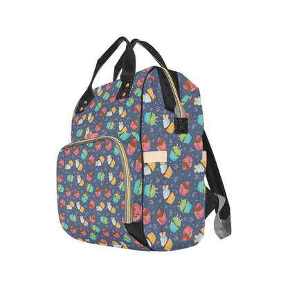 Cupcake Pattern Print Design 02 Diaper Bag Backpack