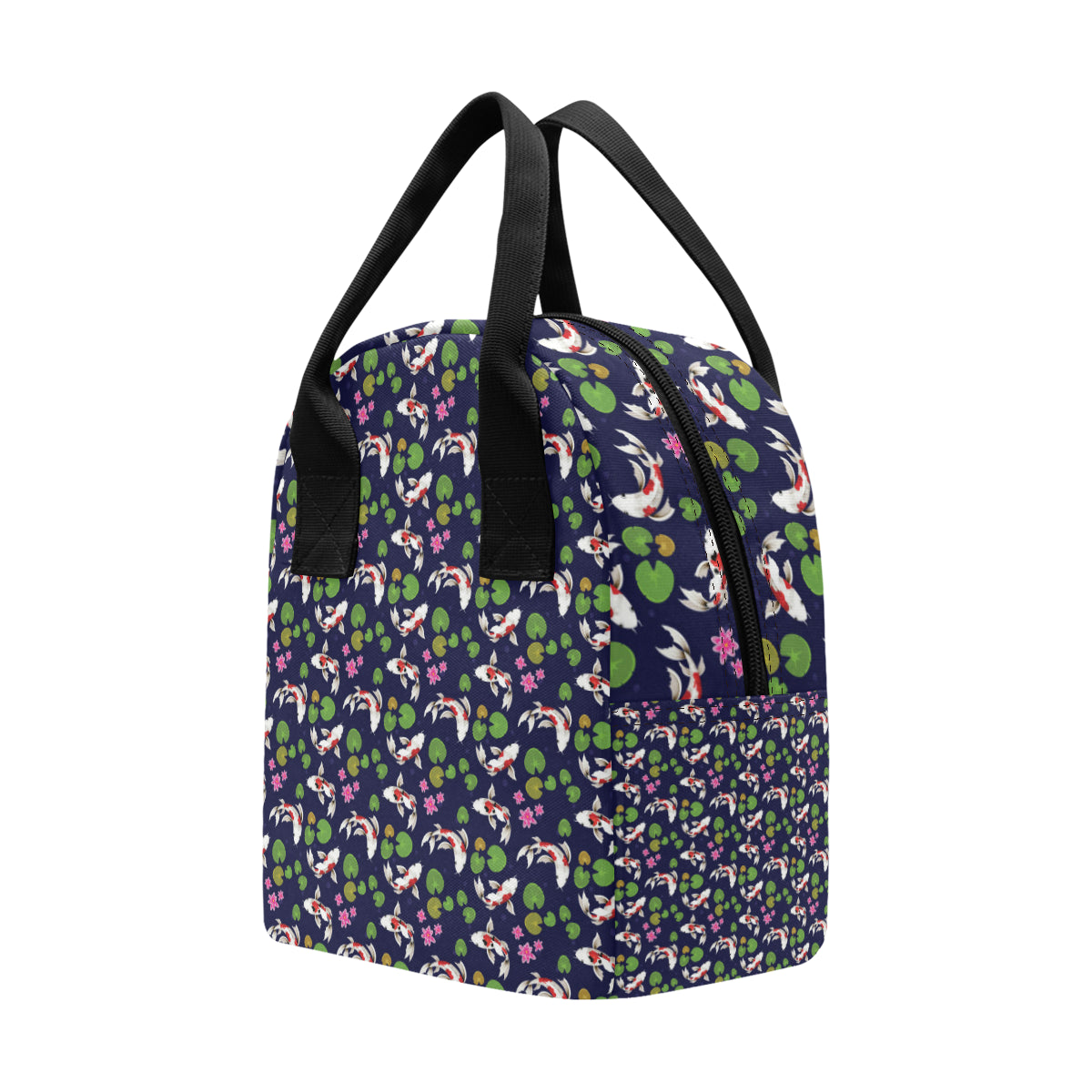 Koi Carp Pattern Design Themed Print Insulated Lunch Bag
