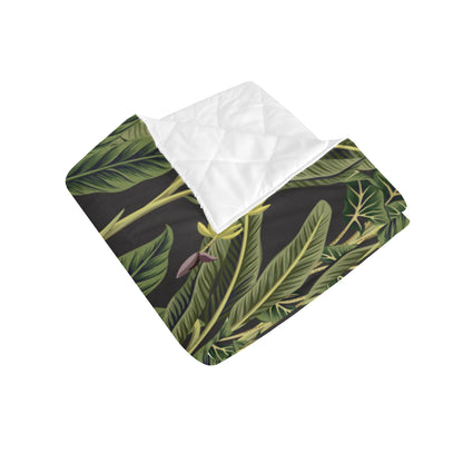 Banana Leaf Pattern Print Design BL04 Premium Quilt