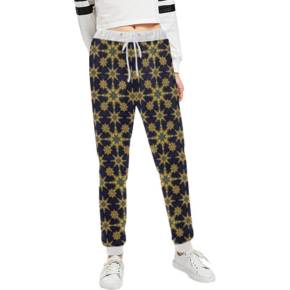 kaleidoscope Gold Print Design Unisex Sweatpants