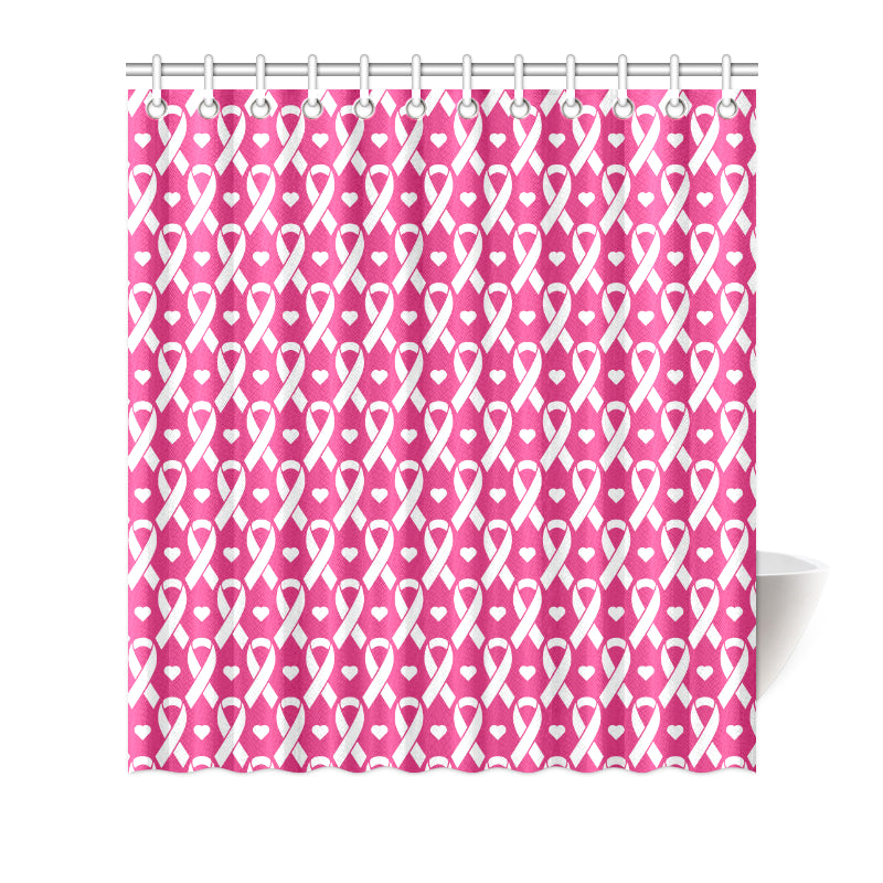 Breast cancer Pattern Print Design 05 Shower Curtain