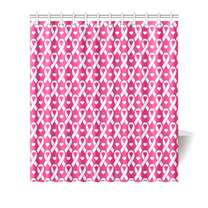 Breast cancer Pattern Print Design 05 Shower Curtain