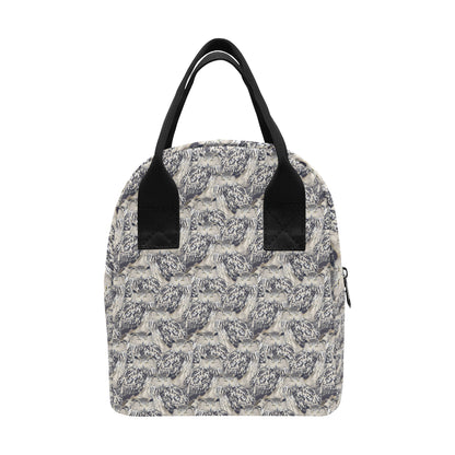Owl Realistic Themed Design Print Insulated Lunch Bag