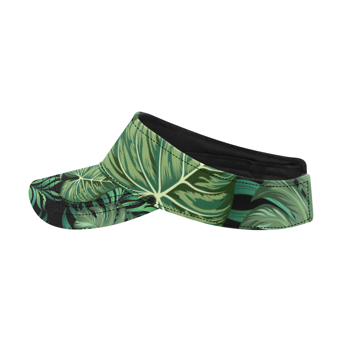 Green Fresh Tropical Palm Leaves Unisex Sun Visor