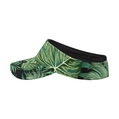 Green Fresh Tropical Palm Leaves Unisex Sun Visor