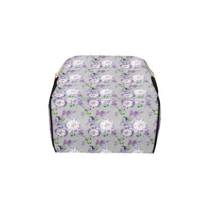 Lilac Pattern Print Design LI07 Diaper Bag Backpack