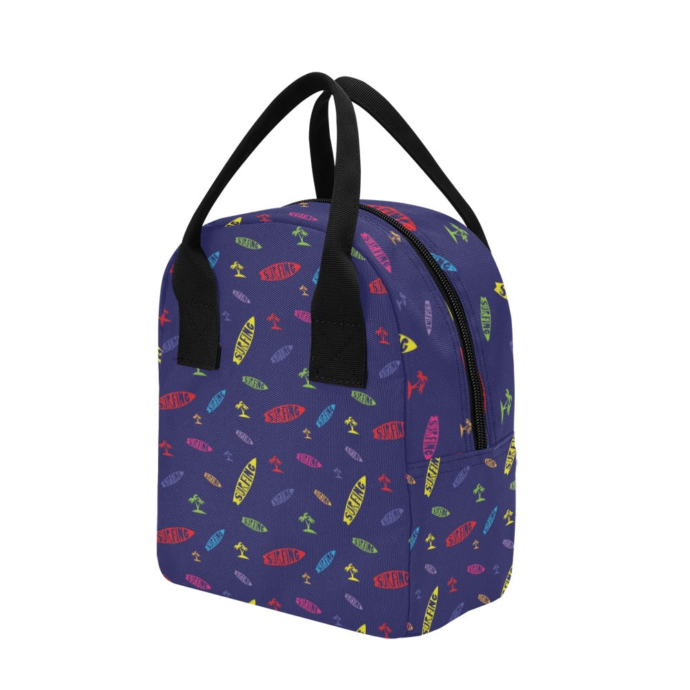 Surfboard Print Design LKS305 Insulated Lunch Bag