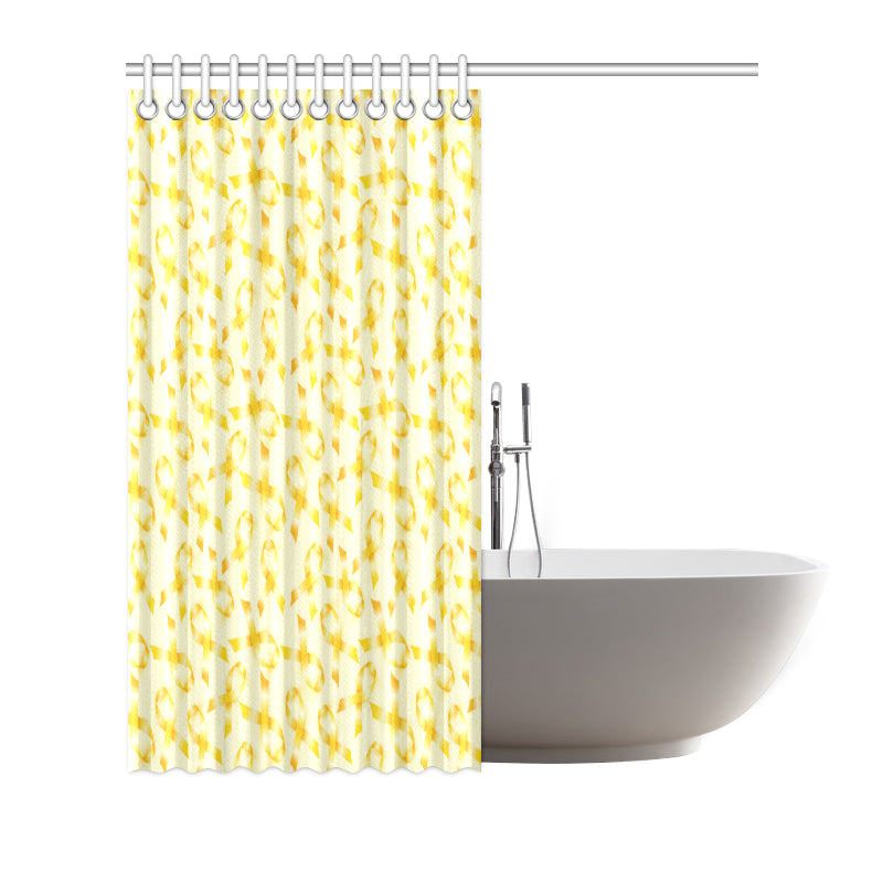 Childhood cancer Pattern Print Design 01 Shower Curtain